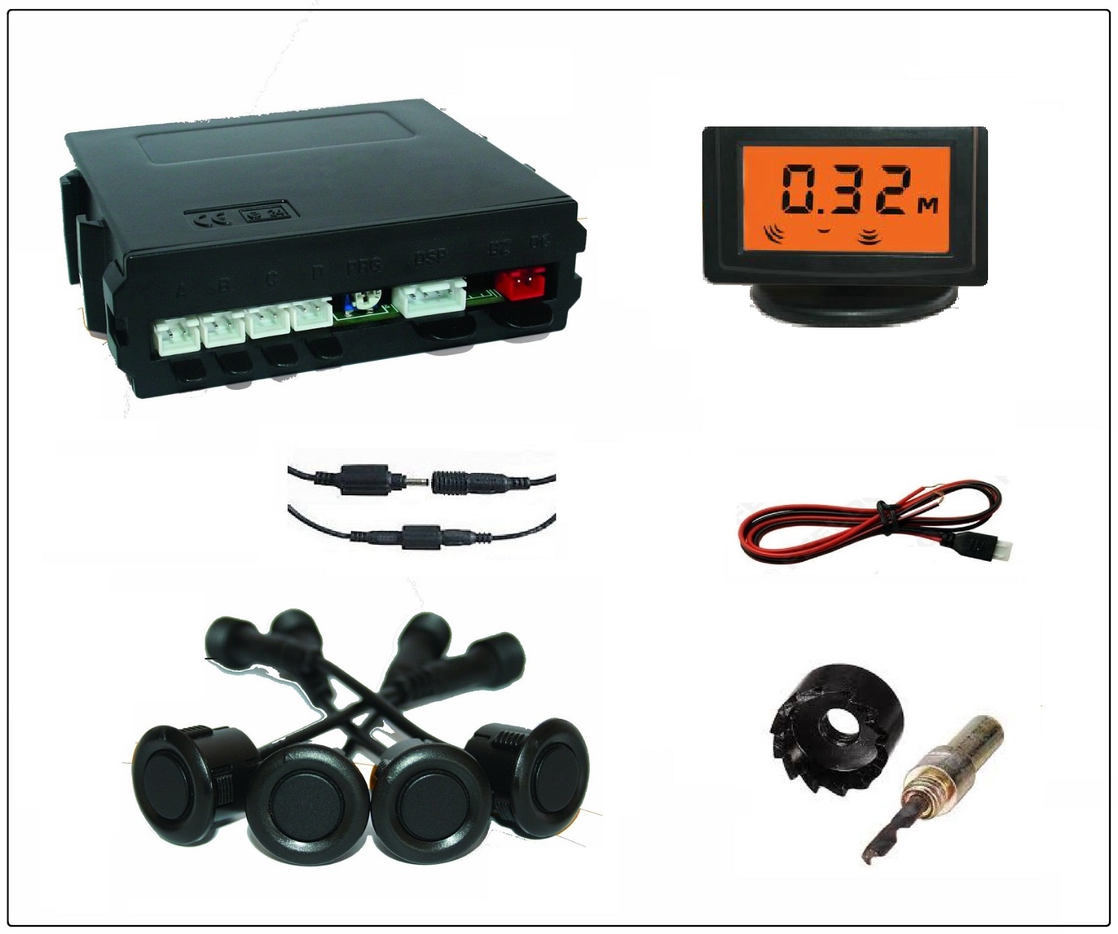 UNIQUE UPC 224 LCD AMBER Parking Sensor Systems - Çağlayan Elektronik